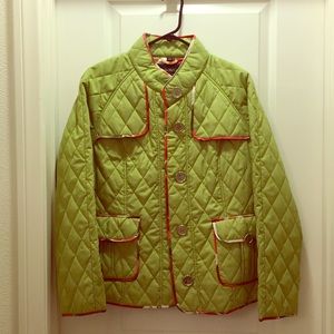 Never Worn Quilted Green Coat